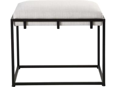 Uttermost Paradox Crisp White Upholstered Accent Bench UT23580
