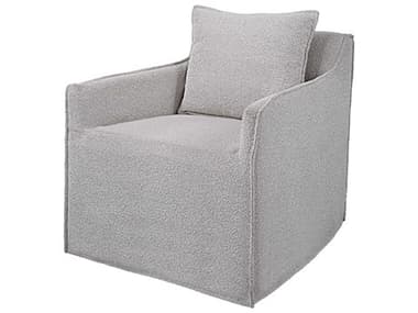 Uttermost Welland Swivel 27" Gray Fabric Accent Chair UT23658