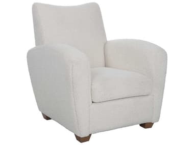 Uttermost Teddy 31" White Fabric Accent Chair UT23682