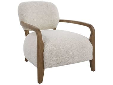 Uttermost Telluride 27" White Fabric Accent Chair UT23772