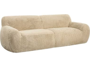 Uttermost Abide 96" Caramel Beige Fabric Upholstered Sofa UT23779
