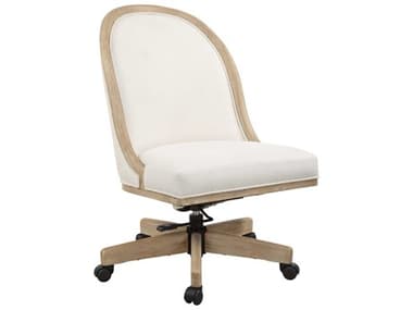 Uttermost Lithe White Upholstered Adjustable Task Office Chair UT23799