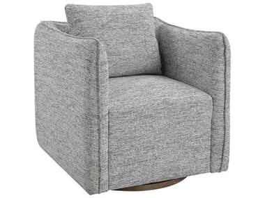Uttermost Corben Swivel 29" Gray Fabric Accent Chair UT23820