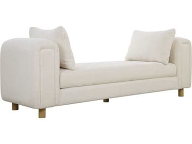 Uttermost Repose 90" Ivory White Fabric Upholstered Accent Bench UT23836