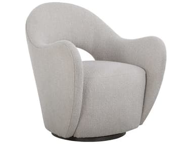 Uttermost Wander 28" Swivel Gray Fabric Accent Chair UT23840