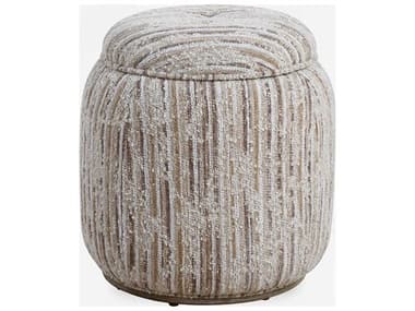 Uttermost Dialogue Ivory Tan Upholstered Ottoman UT23876