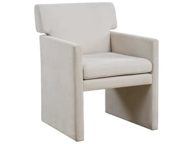 Uttermost Colette Plywood Beige Velvet Upholstered Arm Dining Chair UT23877