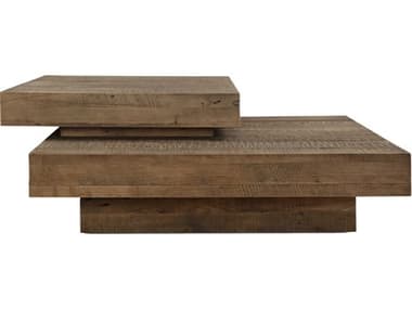 Uttermost Rustic Planes 57" Rectangular Wood Natural Coffee Table UT24400