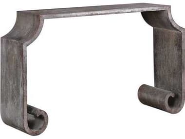 Uttermost Agathon 52" Rectangular Aged Stone Gray Console Table UT24672