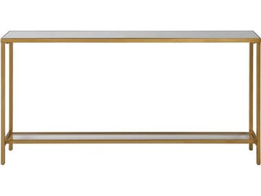 Uttermost Hayley Rectangular Glass Antique Gold Leaf Console Table UT24685