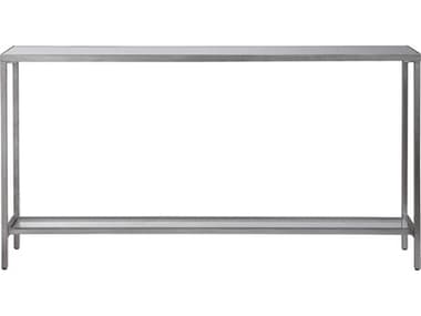 Uttermost Hayley Rectangular Glass Antique Silver Leaf Console Table UT24913