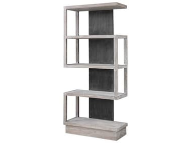 Uttermost Nicasia Light Gray / Deep Black Etagere UT24958