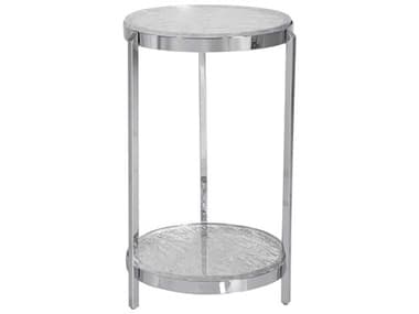 Uttermost Clarence Polished Nickel 12'' Wide Round End Table UT24973