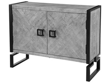 Uttermost Keyes 42'' Pine Wood Light Gray Charcoal Sideboard UT24990
