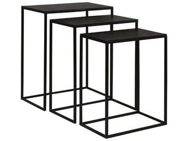 Uttermost Coreene Rectangular Metal Aged Black End Table UT25040