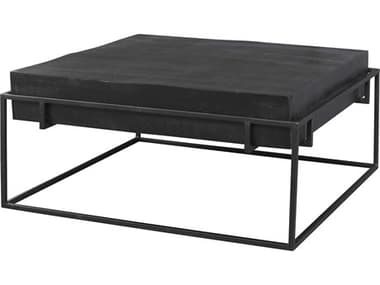 Uttermost Telone 35" Square Metal Dark Oxidized Black Coffee Table UT25111