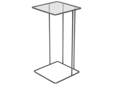 Uttermost Cadmus 12" Square Glass Soft Pewter End Table UT25122