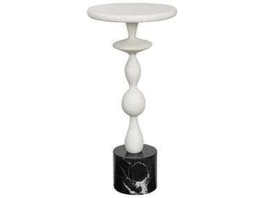 Uttermost Inverse Black / White 11'' Wide Round Pedestal Table UT25129