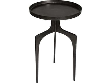 Uttermost Kenna Round Metal Plated Antique Bronze End Table UT25141