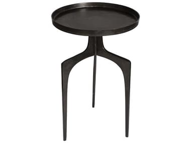 Uttermost Kenna 16&quot; Round Metal Plated Antique Bronze End Table UT25141