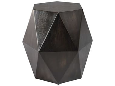Uttermost Volker 18" Hexagon Wood Black End Table UT25272