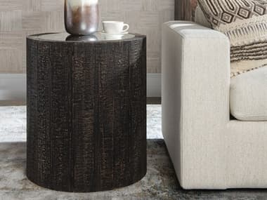 Uttermost Sequoia Round Mirror Dark Walnut End Table UT25289
