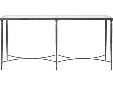 Uttermost Washington Rectangular Glass Natural Rustic Black Console Table UT25292