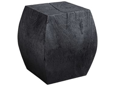 Uttermost Grove Square Wood Rustic Black End Table UT25296