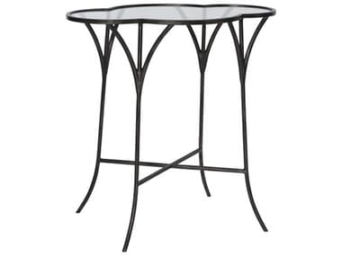 Uttermost Adhira 24" Glass Aged Black End Table UT25368