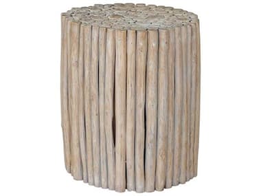 Uttermost Tectona 21" Round Bleached Driftwood End Table UT25439