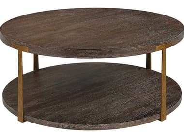 Uttermost Palisade 40" Round Wood Rich Coffee Table UT25555