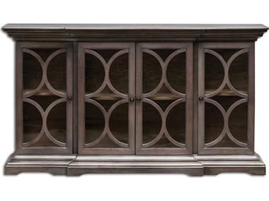 Uttermost Belino 64" Mango Wood Silver Walnut Sideboard UT25629