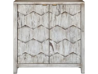 Uttermost Catori Smoked Ivory White Mahogany Wood Accent Chest UT25862