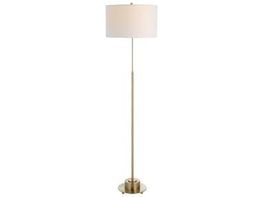 Uttermost Prominence Brass Round Hardback Drum Floor Lamp UT301521