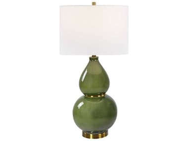 Uttermost Gourd Moss Green Round Hardback Buffet Lamp UT302031