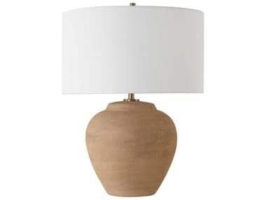 Uttermost Treviso Terracotta Drum Hardback Rolled Edge Brown Table Lamp UT303471