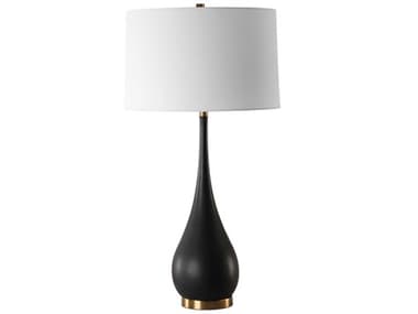 Uttermost Nocturnal Black Round Hardback Buffet Lamp UT30360