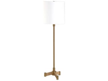 Uttermost Lautoka Plated Brass Round Hardback Buffet Lamp UT304061