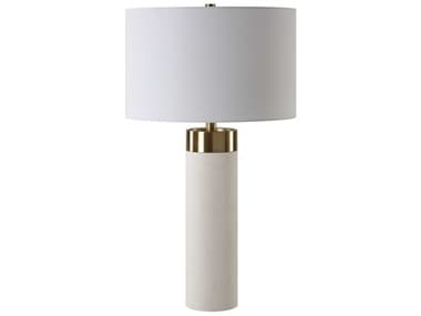 Uttermost Wessex White Brushed Brass Buffet Lamp UT30407