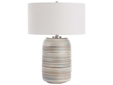 Uttermost Prospect Taupe Cream Blue Gray Buffet Lamp UT30453