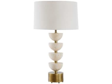 Uttermost Hemisphere Travertine Off White Buffet Lamp UT30517