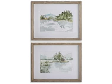 Uttermost Serene Lake Framed Prints Set of 2 UT32288