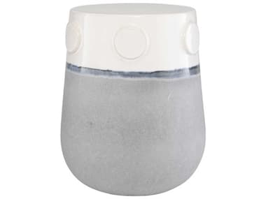 Uttermost Mulvane Off White Blue Gray Accent Stool UT50004