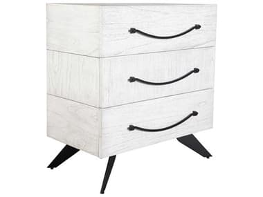 Uttermost Vivi White Black Mindi Wood Accent Chest UT50013