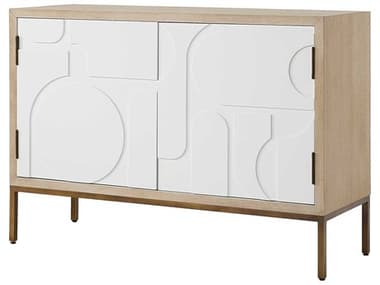Uttermost Weimar Natural Cream White Oak Wood Accent Chest UT50129