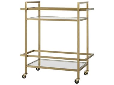 Uttermost Erena Glass Brass Bar Cart UT50205