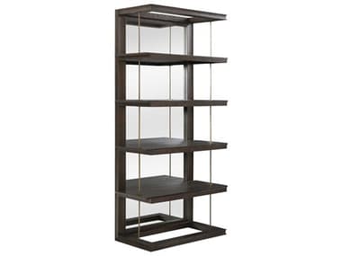 Uttermost Kai Dark Walnut Gold Bookcase UT50229