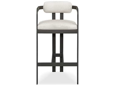 Uttermost Outdoor Kalmar Java Black Aluminum Cushion Bar Stool UTO23946