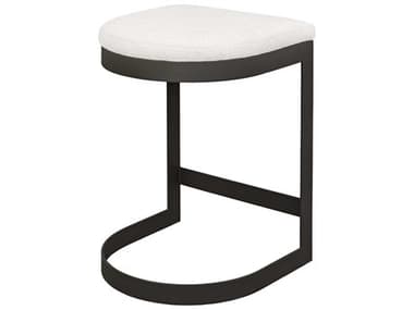 Uttermost Outdoor Maude Java Black Taupe Gray Steel Cushion Counter Stool UTO23948