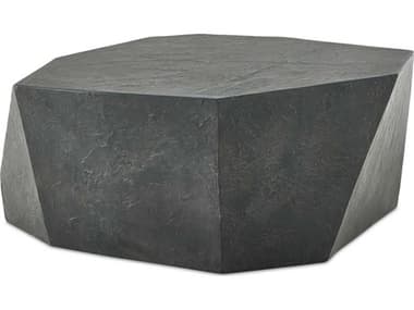 Uttermost Outdoor Parra Black Brown Concrete Coffee Table UTO50145